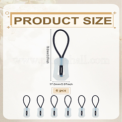 6 шт. светящиеся силиконовые головки для застежек-молний&nbsp;FIND-LP0007-34