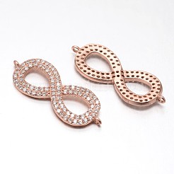 Бесконечность 925 стерлингового серебра микро проложить куб соединения циркония&nbsp;STER-F011-015