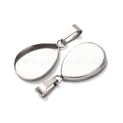 Оправы для подвесок из нержавеющей стали 304 в виде кабошонов&nbsp;STAS-D379-01A-P