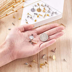 Фурнитура для сережек-гвоздиков из нержавеющей стали 304&nbsp;STAS-TA0004-38