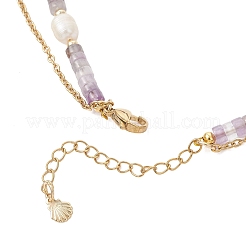 Бусины хейши из натурального аметиста и рисового жемчуга&nbsp;NJEW-JN05847-02