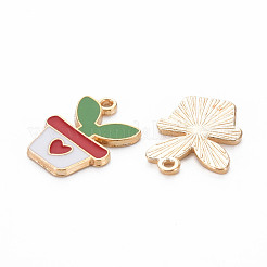 Подвески из эмали и сплава&nbsp;ENAM-S121-175B-RS