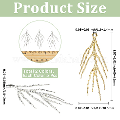 10шт 2 цвета латунные подвески&nbsp;KK-SC0006-70