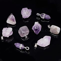 Подвески из натурального аметиста &nbsp;FIND-NB0003-57