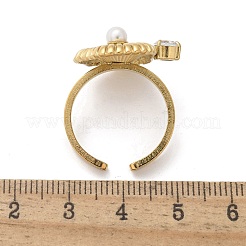 Кольца-манжеты из нержавеющей стали 304 с кубическим цирконием для женщин&nbsp;RJEW-D302-02G-01