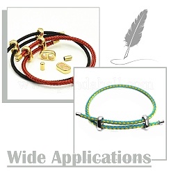 Наборы для самостоятельной сборки латунных наконечников для шнуров и силиконовых подвесок-слайдеров&nbsp;KK-CJ0003-51