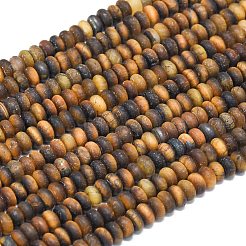 Природных тигровый глаз бисер нитей&nbsp;G-P575-A05-4x2mm-01