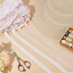 24м двухцветная полиэстеровая эластичная кружевная лента&nbsp;OCOR-ME0001-38