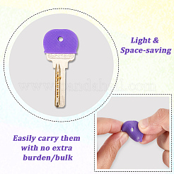 64 шт. ПВХ пластиковый нескользящий водонепроницаемый многоразовый чехол для ключей&nbsp;AJEW-SP0002-72A