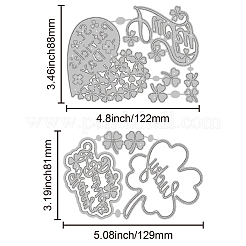 Трафареты для резки из углеродистой стали с изображением трилистника ко дню святого патрика&nbsp;DIY-WH0309-3308