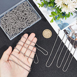 10 шт. набор из цепочек-коробок из нержавеющей стали 304 для мужчин и женщин&nbsp;NJEW-NB0001-14