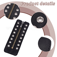 Вставки на молнии из искусственной кожи со шнуровкой в ботинках&nbsp;DIY-WH0387-37B-01