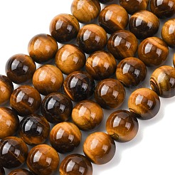 Природных тигровый глаз бисер нитей&nbsp;G-H329-C07-14mm