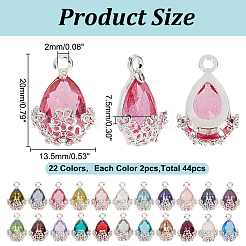 Цинковый сплав с подвесками из кубического циркония&nbsp;FIND-HY0003-98S