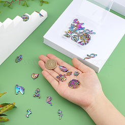 28шт 14 стиля подвески из сплава цвета радуги&nbsp;FIND-FH0003-55