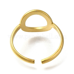 Ионное покрытие (ip) 304 нержавеющая сталь манжеты кольца для женщин&nbsp;RJEW-U017-02G