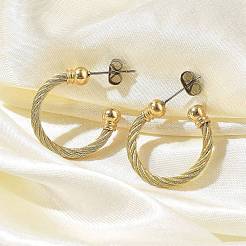 Серьги-гвоздики из нержавеющей стали 304&nbsp;EJEW-F354-05G-01