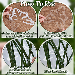 Акриловый фиксатор роста растений в форме листа&nbsp;DIY-WH0430-933A