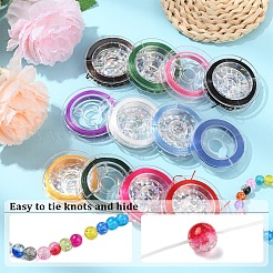12 рулон 12 цвета плоская эластичная хрустальная нить&nbsp;EW-YW0001-18
