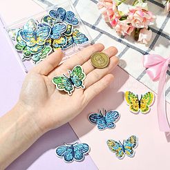 16 шт. 8 стиля полиэстеровые термонашивные заплатки для одежды&nbsp;PATC-CJ0001-05