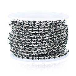 Серебряные латунные цепочки со стразами из латуни CHC-N020-12B-02