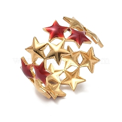 Кольца-манжеты из нержавеющей стали 304 с эмалью для женщин&nbsp;RJEW-F198-01G