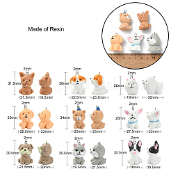 18шт 9 стиля непрозрачные подвески из смолы&nbsp;RESI-CJ0003-42