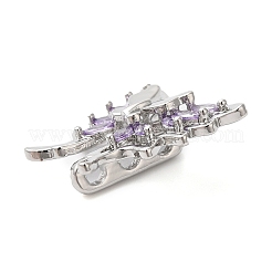 Многожильные звенья из латуни с микропаве и фианитом&nbsp;KK-G503-36P-02