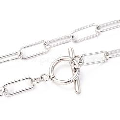 Не тускнеющие цепочки-скрепки из нержавеющей стали 304&nbsp;LS-NJEW-H305-10P