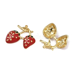 Подвески из эмали из нержавеющей стали 304 в виде клубники&nbsp;STAS-L290-21E-G