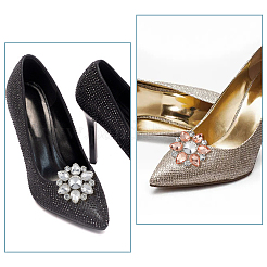 8 шт. 4 цвета цинковый сплав кристалл стразы украшения для обуви&nbsp;FIND-HY0002-29