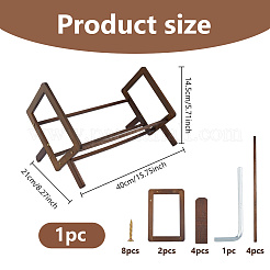 Книжные полки из бамбука для рабочего стола&nbsp;DJEW-WH0816-006