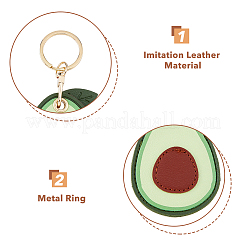3 шт. 3 стиля фруктовый стиль милый защитный чехол из искусственной кожи держатель для брелока с картой доступа&nbsp;KEYC-HY0001-11
