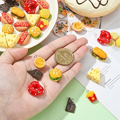 40 шт. 8 стиля подвески из непрозрачной смолы с имитацией еды&nbsp;RESI-CJ0002-95