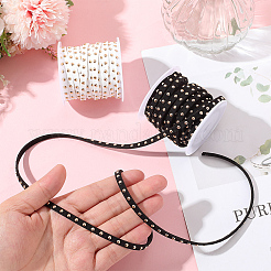 2 рулон двухцветного шнура из искусственной замши с алюминиевыми заклепками&nbsp;OCOR-CY0001-03G