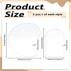 2 шт. Акриловое зеркало 2 стилей&nbsp;AJEW-LP0010-45A