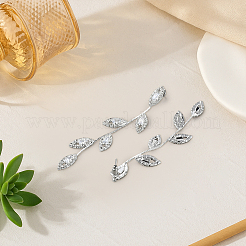 4 пара двухцветных серег-гвоздиков из латуни&nbsp;EJEW-GO0003-09