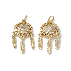 Латунные подвески с фианитами&nbsp;KK-E068-VA248-2