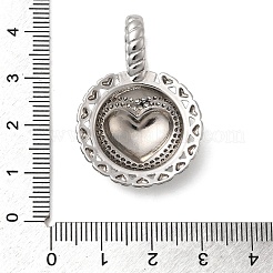 Латунные микропаве прозрачные подвески с фианитом&nbsp;KK-H519-15A-GP