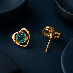 Стеклянный набор украшений в форме сердца&nbsp;SJEW-HY0001-13B