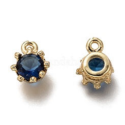 Латунные микро проложить кубического циркония подвески&nbsp;ZIRC-I051-03G-07