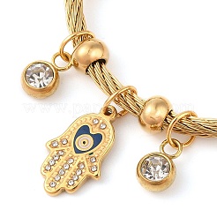 Регулируемые браслеты с подвесками из нержавеющей стали 304&nbsp;BJEW-F326-03G