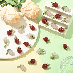 30 шт. 2-цветные подвески ручной работы из акрила и смолы&nbsp;PALLOY-YW00125