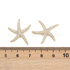 Латунные микропаве прозрачные подвески с фианитом&nbsp;KK-G535-02A-G