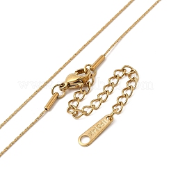 Ионное покрытие (ip) 304 нержавеющая сталь бостон звено цепи ожерелье для женщин NJEW-G097-03G