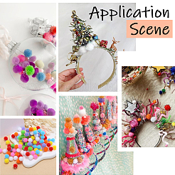 120шт 6-цветный помпон из полипропиленового волокна с пайетками&nbsp;FIND-SC0019-69