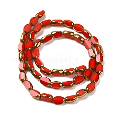 Гальванические непрозрачные цветные стеклянные бусины&nbsp;EGLA-Q127-A01-02C