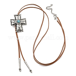 Ожерелья-подвески из сплава с синтетической бирюзой&nbsp;NJEW-A022-02A