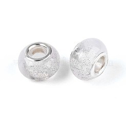 Прозрачные европейские бусины-рондель из смолы&nbsp;RESI-N044-02L