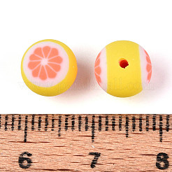 Бусины из полимерной глины ручной работы на фруктовой тематике&nbsp;X-CLAY-T022-04G